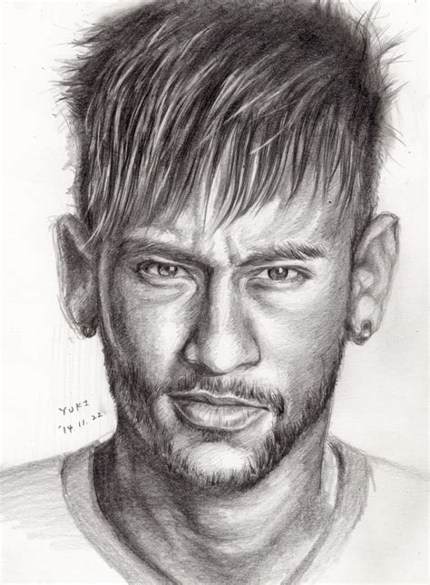 Neymar da Silva Santos Júnior pencil B Pencil Drawings Tumblr Art