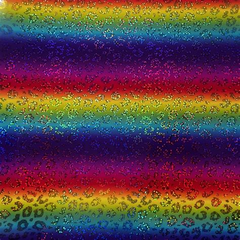 Ultrakraft Adhesive Vinyl Translucent Holographic Rainbow Leopard