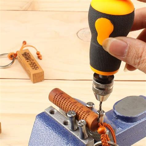 Mini Micro Portable Small Hand Drill 10pcs Drill Bits Twist Set Tool