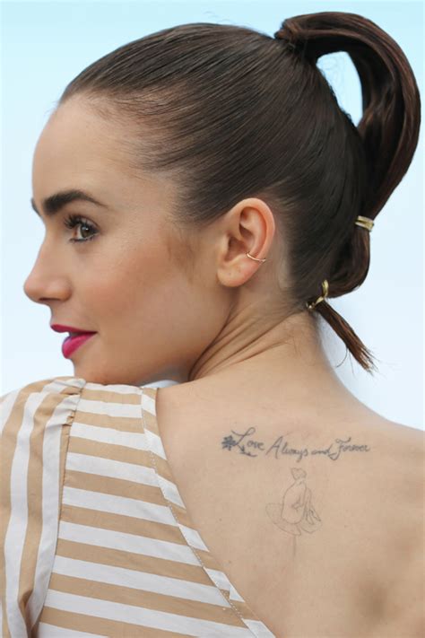 Lily Collins Straight Medium Brown High Ponytail Ponytail Hairstyle