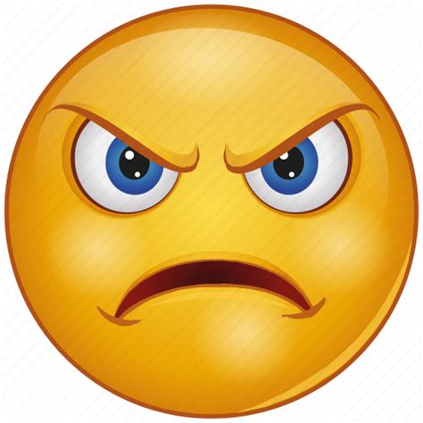 Angry Annoyed Cartoon Character Emoji Emotion Face Icon
