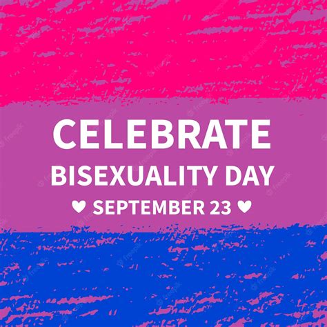 Afiche Tipográfico Del Día De La Bisexualidad Evento De La Comunidad Lgbt Celebrado El 23 De
