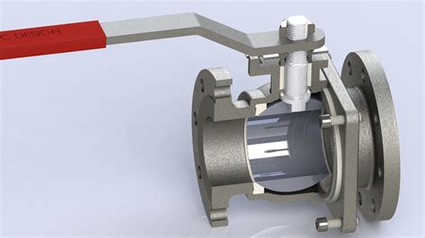 Floating Ball Valve Solidworks Animation Exploded View Assembly