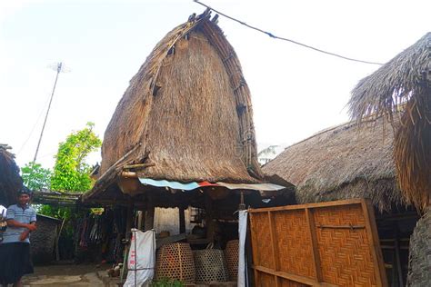 Sasak Tribes Traditional House At Sade Traditional Lombok Old Village Editorial Stock Image