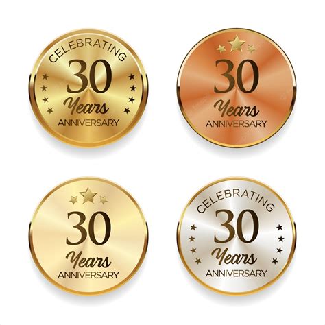 Premium Vector Collection Of Anniversary Golden Silver And Bronze
