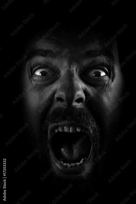 Scream Of Spooky Scary Dark Horror Face Stock Photo Adobe Stock