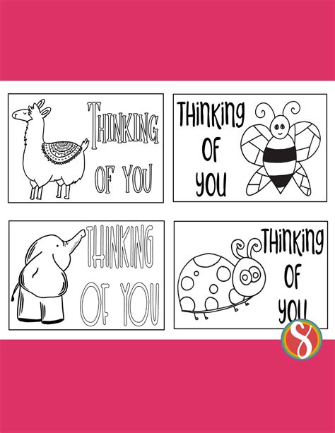 28 Free Thinking Of You Cards To Color — Stevie Doodles