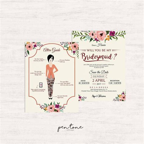 Inspirasi Desain Bridesmaid Card Tradisional Jawa Dengan Konsep