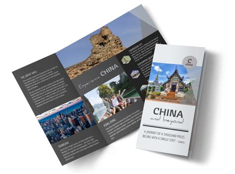 China Travel Tri Fold Brochure Template Mycreativeshop