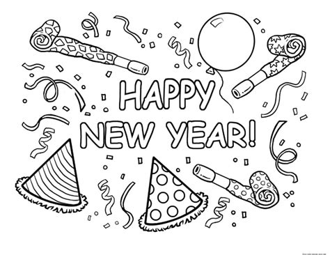 Butterflies are beautiful and elegant, a perfect subject for coloring. Happy New Year 2020 Coloring Pages - Coloring Home