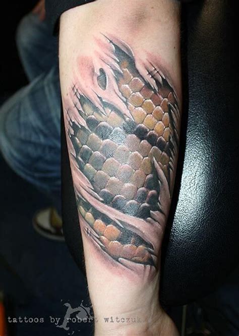 16 Snake Skin Tattoo Designs And Ideas Petpress In 2020 Scale Tattoo