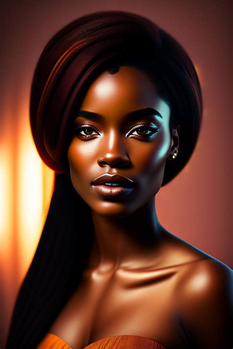Lexica A Beautiful Brown Skinned African American Woman Photo Realistic Facing Camera