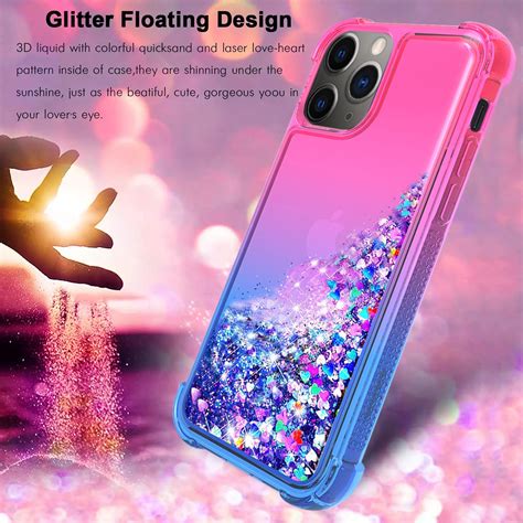 Case Bumper Shiny Flowing Glitter Liquid Apple Iphone 11 Pro Max Pink