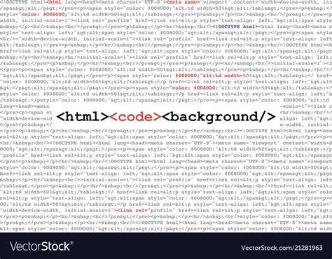 Html Code Abstract Background Royalty Free Vector Image