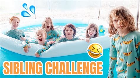 Last To Leave The Pool Challenge Between Six Siblings Youtube