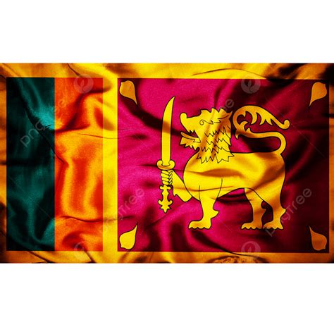 Sri Lanka Flag Waving Vector On Transparent Backgroun