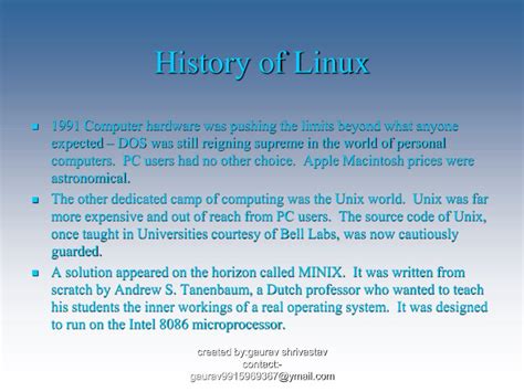 Ppt History Of Linux Powerpoint Presentation Free Download Id1444619