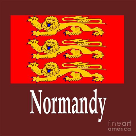Normandy France Flag And Name Digital Art By Frederick Holiday