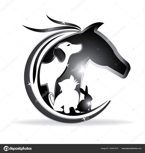 Logo Horse Dog Cat Rabbit Stock Vector Image By ©glopphy 183301072