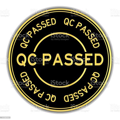 Grunge Qc Passed Word Oval Rubber Seal Stamp On White Background Stock
