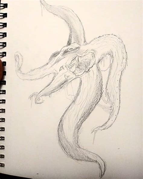Evil Starfish Drawing Sketch Horror Horrorart Monster Starfish