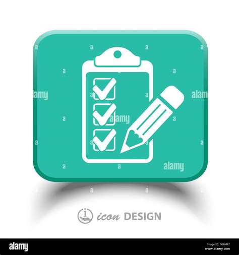 Pictograph Of Checklist Stock Vector Image And Art Alamy