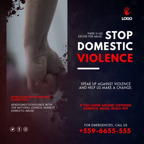 Stop Domestic Abuse Video Ad Template Postermywall