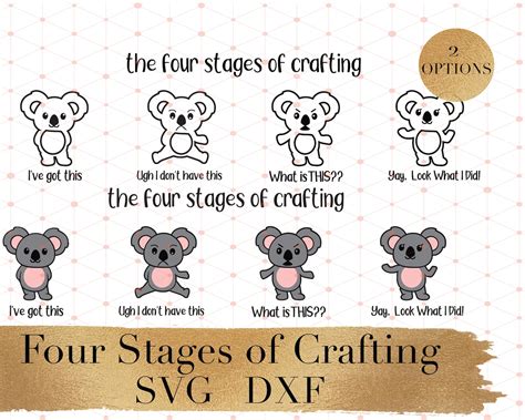Four Stages Of Crafting Svg Four Stages Of Crafting Stages Etsy Singapore