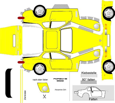 7free Porsche Papercraft Template Libertaddeportivo