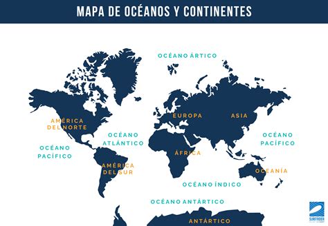 Mapa De Océanos Y Continentes Surfrider Ocean Campus