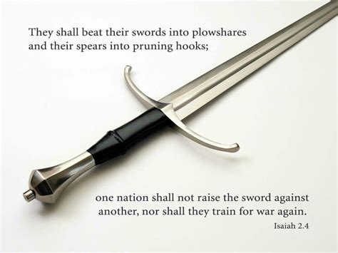 Isaiah 24 They Shall Beat Their Swords Into Plowshares Isaiah Sword