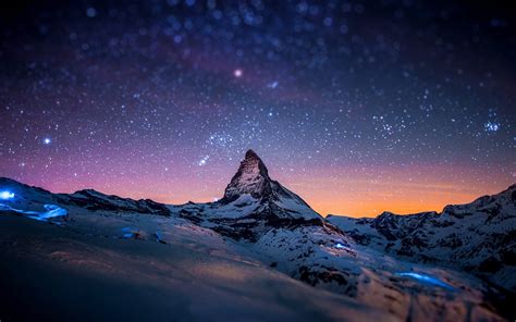 Night Sky Stars Mountain Landscape Scenery 4k 3840x2160 85