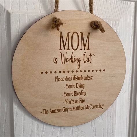Mom Is Working Sign Etsy