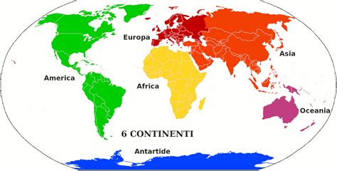 Le Terre Emerse Formano 4 Continenti Fra Loro Staccati Paragonabili Ad