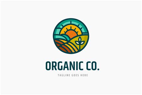 Farm Logo Organic Food Modern Brand Graphic By Designdistrict