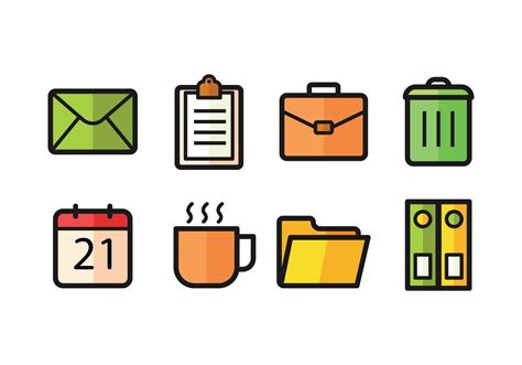 Office Icon Pack 138004 Vector Art At Vecteezy