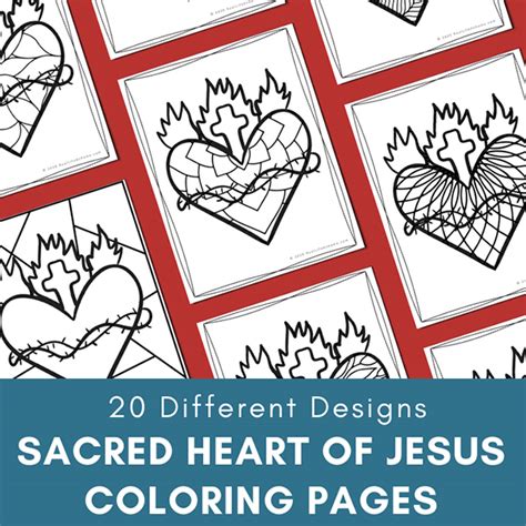 Sacred Heart of Jesus Coloring Book for Kids and Adults