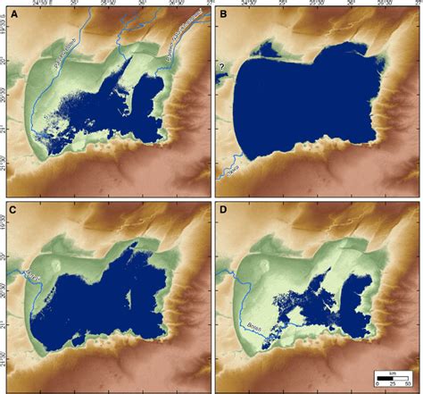 Lake Level Scenarios With Focus On The Makgadikgadi Basin A Around 46 Download Scientific