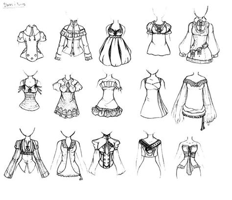Clothing Blouses Dresses And Tops Art Reference Photos Sketches