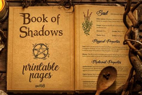 Wicca For Beginners Free Printable Book Of Shadows Grimoire Spells8