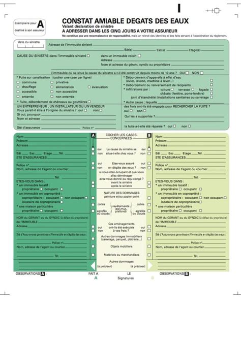 Comment Remplir Un Constat Amiable Dégât Des Eaux Immobilier Guides