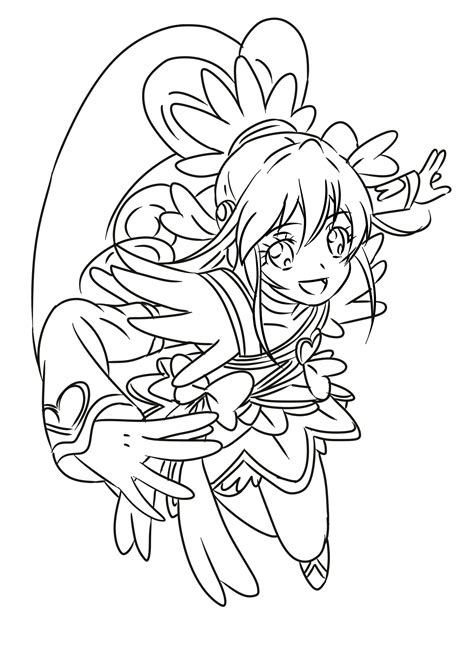 Coloriage De Glitter Force Doki Doki Manga Coloring Pages Page3