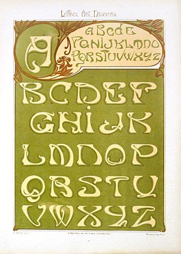 26 Idées De Art Nouveau Alphabets Art Nouveau Lettre A Art