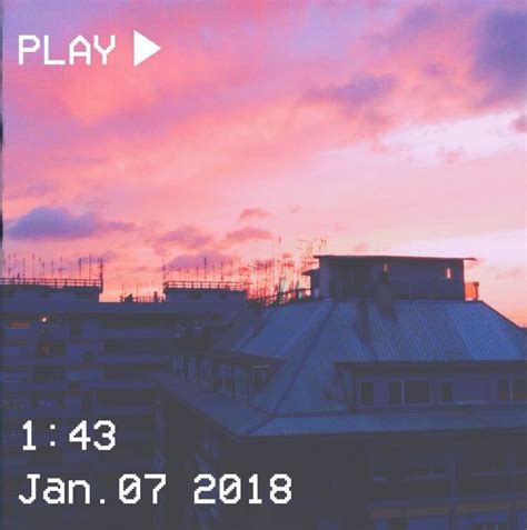 M O O N V E I N S 1 0 1 Vhs Aesthetic Sunset Sky Pink Building