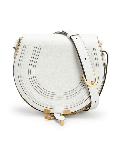 Chloe Marcie Mini Saddle Raffia Crossbody Bag Neiman Marcus