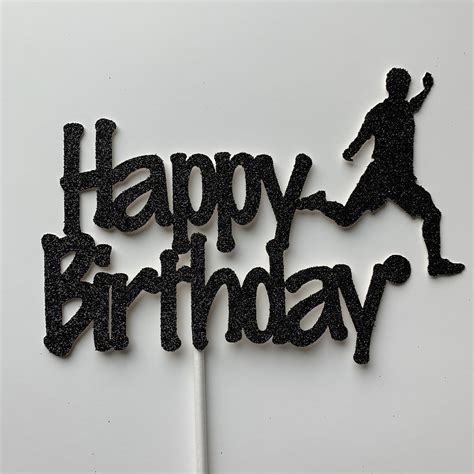 Soccer Cake Topper Soccer Themed Birthday Soccer Birthday Etsy