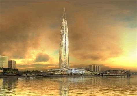 8 Gazprom Headquarters Russia This Gigantic 300m Tall Glass Flame Of