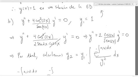 EDO homogénea con fórmula de Abel YouTube