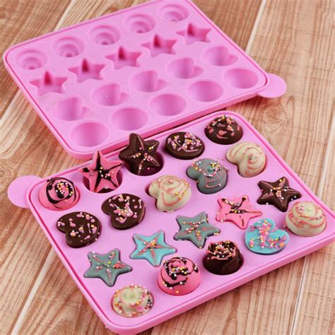 Stick in a piece of styrofoam and dry the pop completely. New Special Design 20 Holes Silicone Cake Pop Molds Set With 20 Free Sticks, Silicone 002 on ...