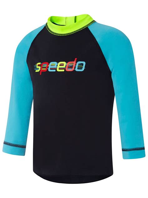 Speedo Logo Long Sleeve Toddler Boys Sun Top